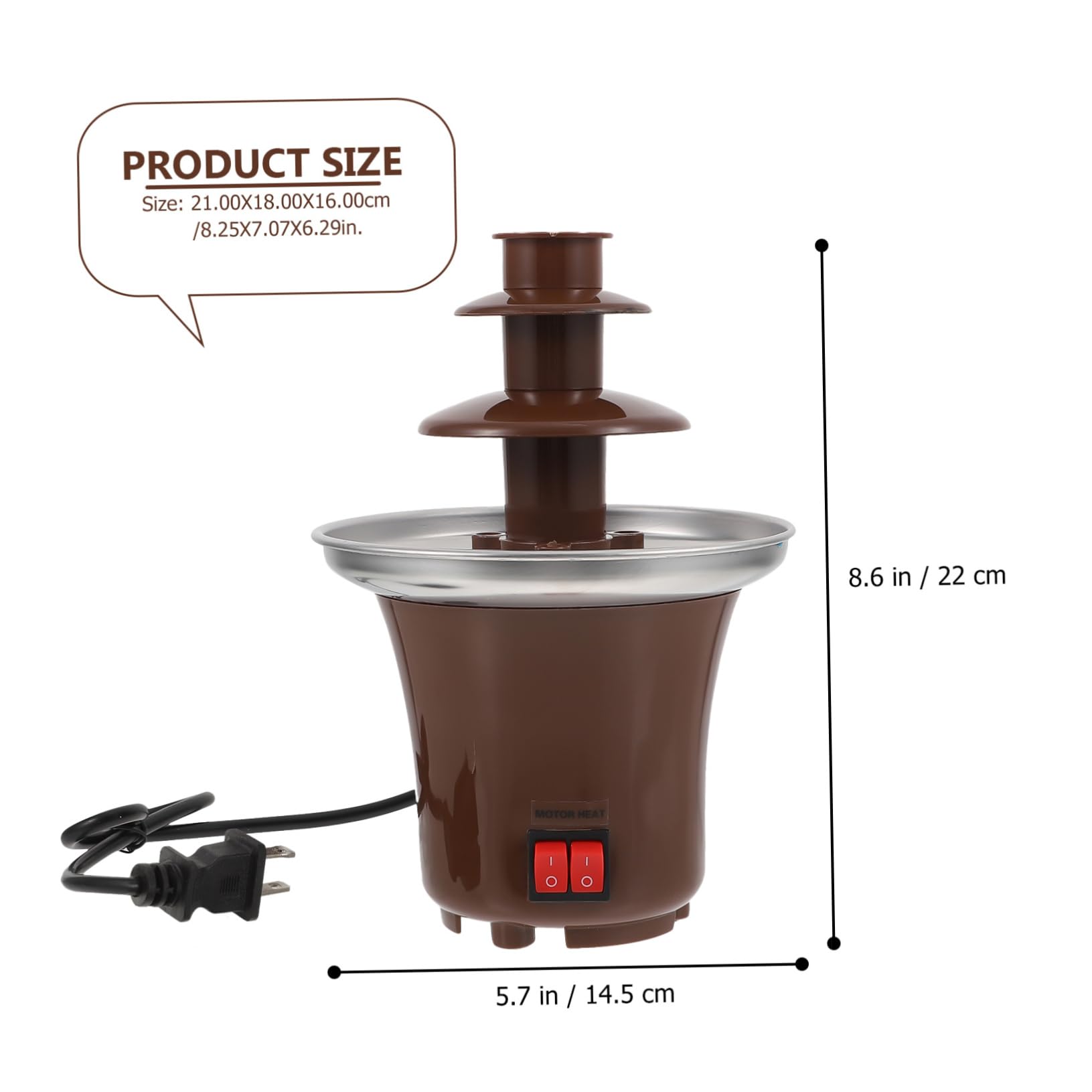 GRIRIW 3-tier Desktop Fountain Machine Melting Chocolate Maker Heat Stable Easy to Use Ideal for Family Gatherings