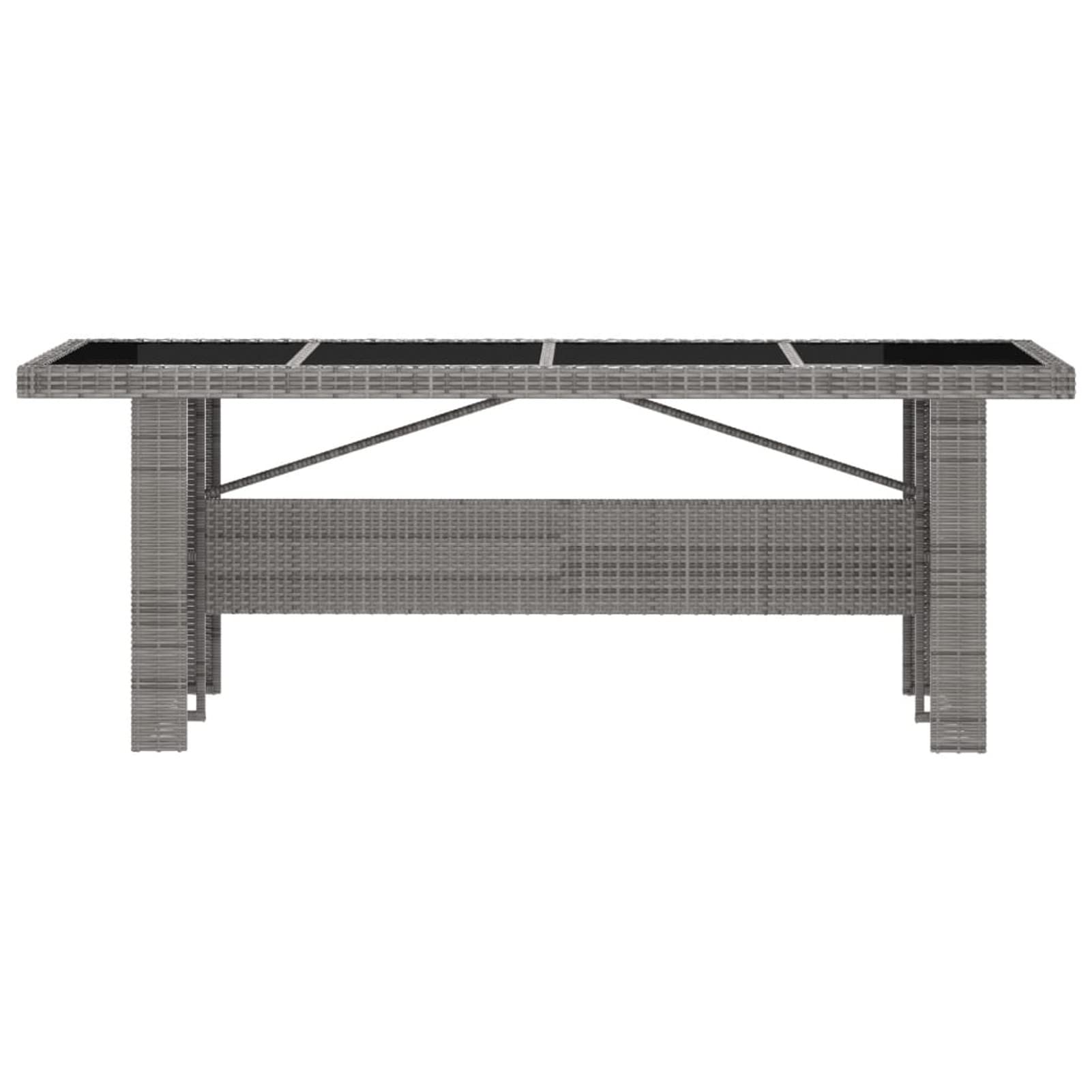 Set de Comedor de jardín 7 pzas, Mesa Terraza Exterior Y Sillas, Conjunto Mesa Y Sillas Jardin, Mesa Y Sillas Terraza, y Cojines ratán sintético Gris