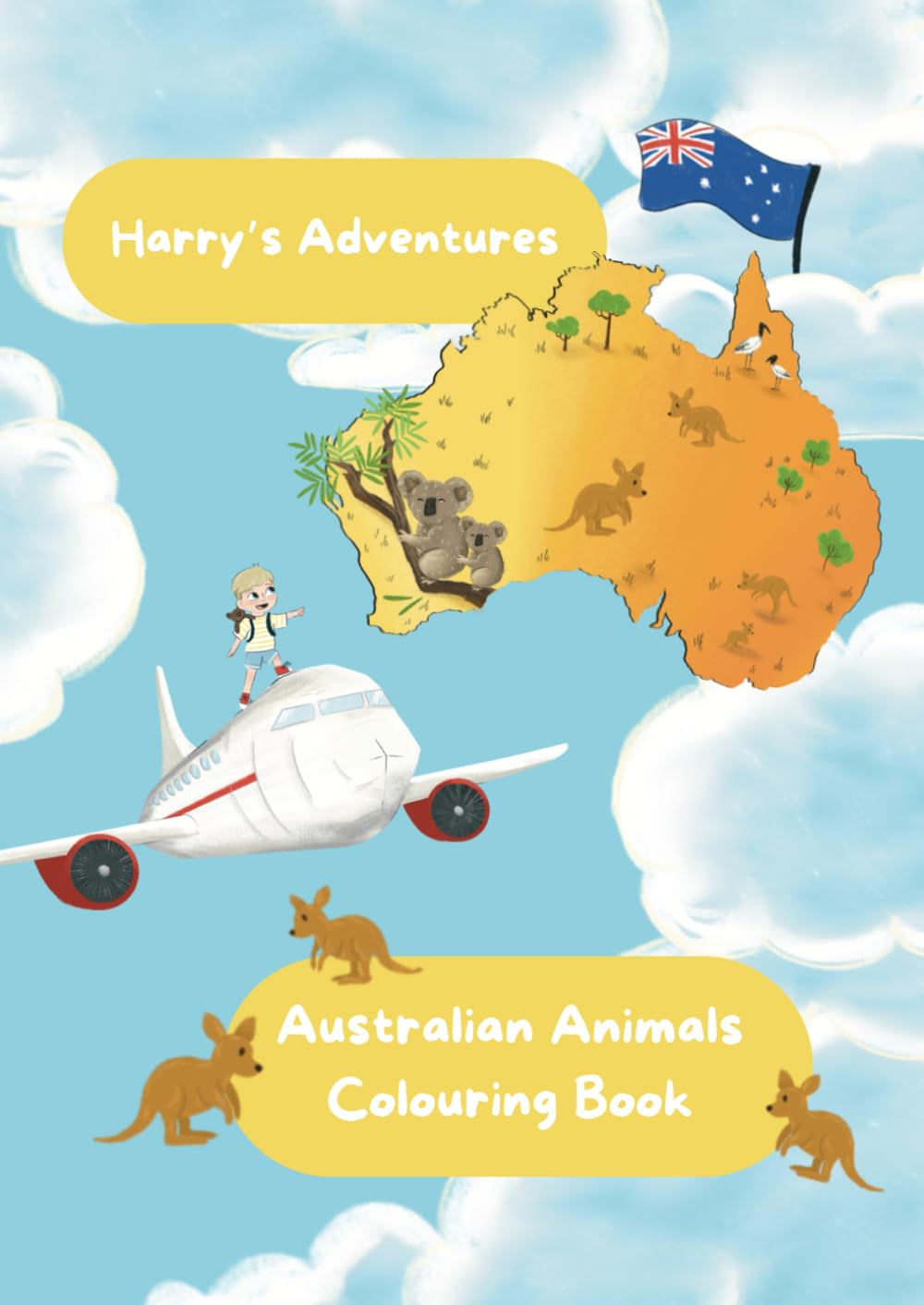 Harry's Adventures: Australian Animals Colouring Book