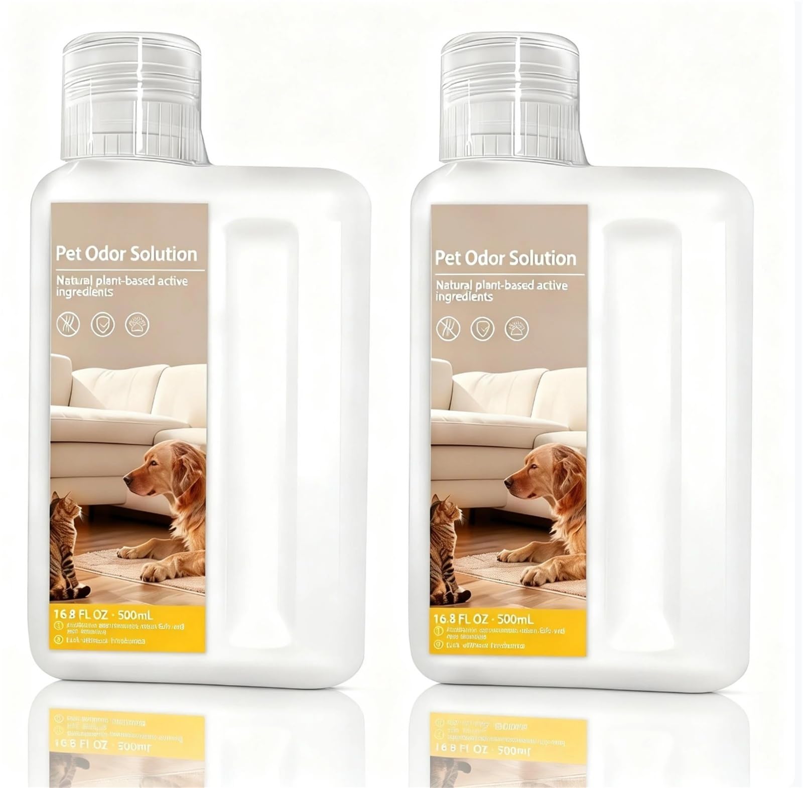 Solución limpiadora de suelos y eliminador olores mascotas 500ml, Compatible con MOVA V50 Ultra, Z60, P10 Pro, S20 Robot aspirador