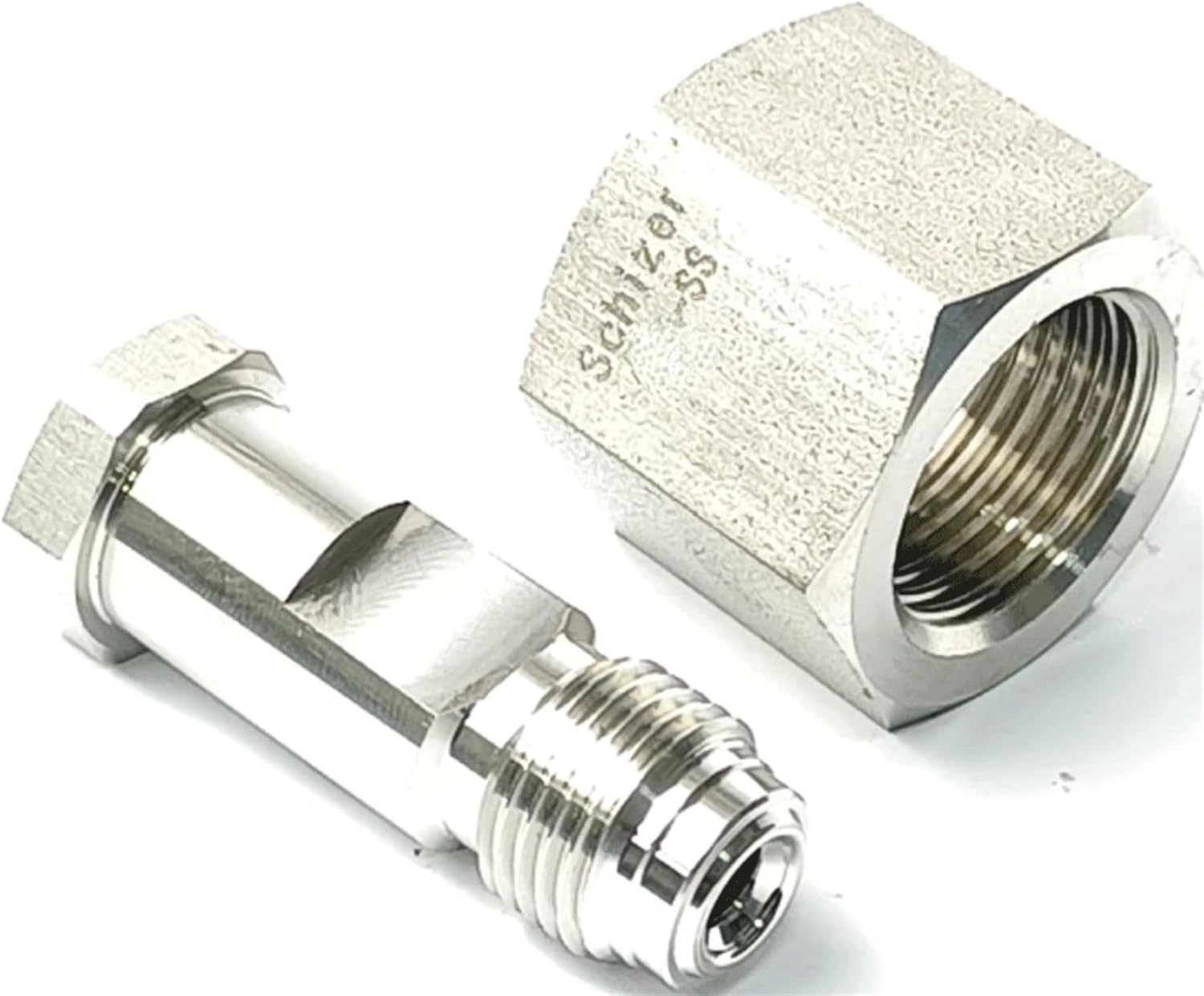 CGA320 to CGA330 1/4" NPT VCR Male Stainless Steel Pipe Fitting Connector - SUS316L Auto Weld End Plug Adapter, 1PCS(CGA330-1/4 NPT M)