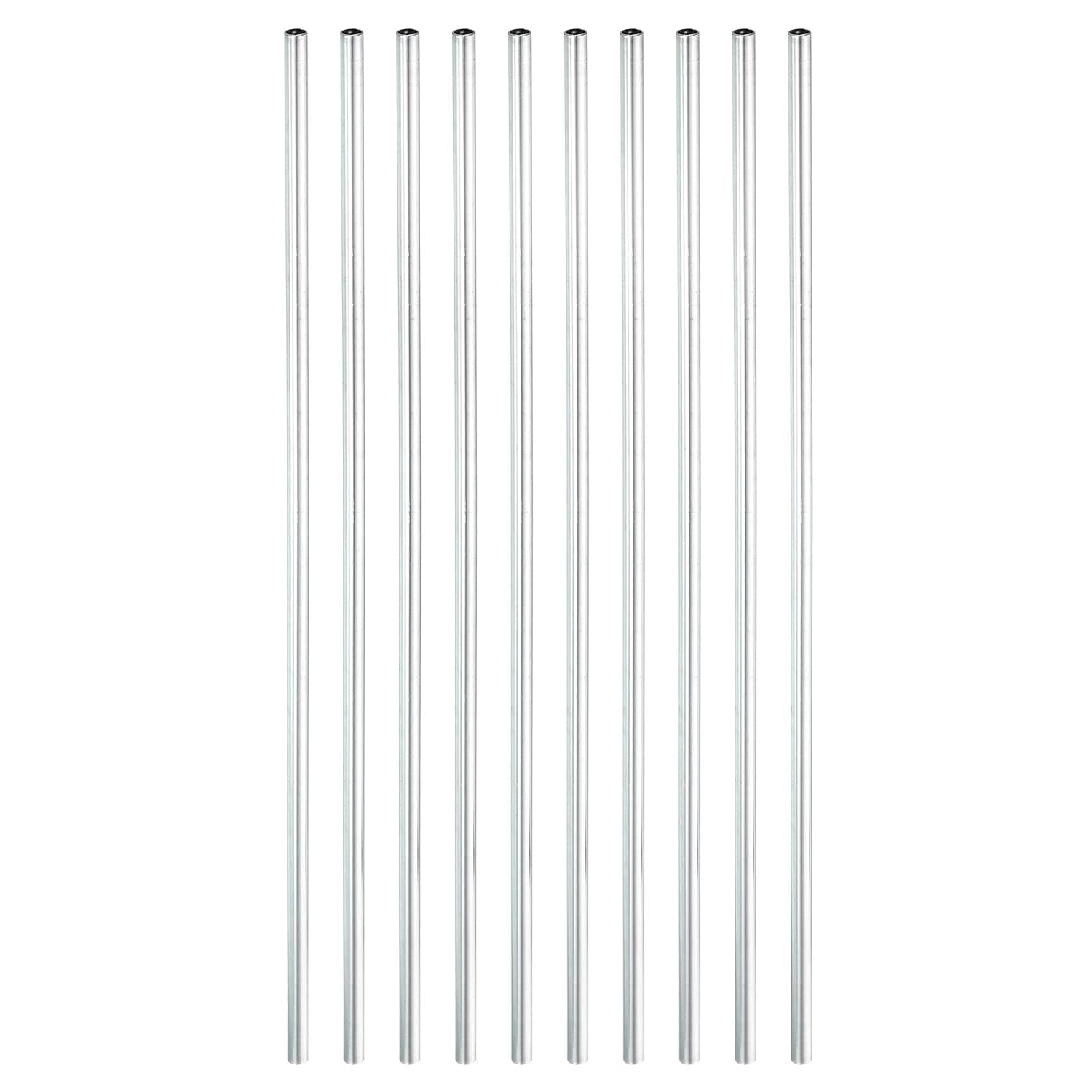 MECCANIXITY Round Coupling Nut, M4x0.7mm Female Thread 230mm Threaded Round Sleeve Connector Rod Bar Stud Tube Nut Hardware Fastener, Silver Pack of 10