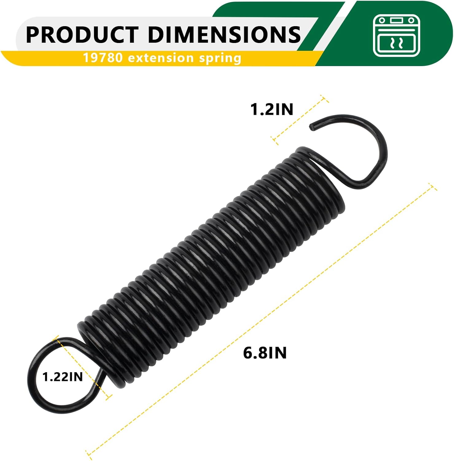 19780 Extension Spring Compatible with Blodgett Oven, Replacement Part for Pizza Oven