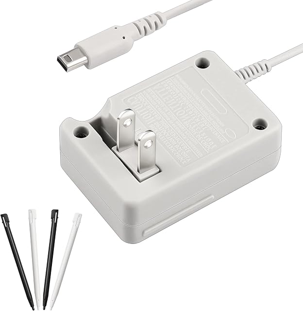 Xahpower DSi Charger Kit, AC Power Adapter Charger and Stylus Pen for Nintendo DSi, Wall Travel Charger Power Cord Charging Cable
