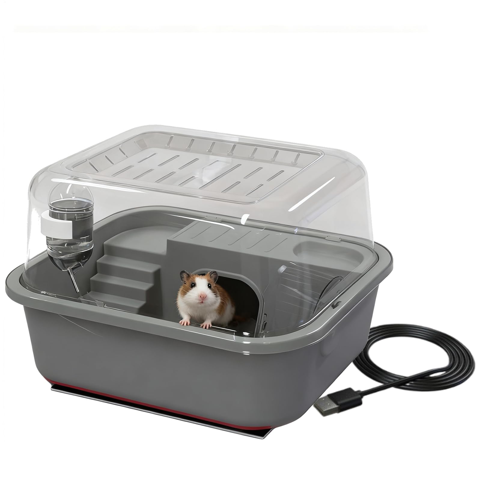 Cage pour hamster 2 niveaux anti-froid pour pièce fraîche et salon