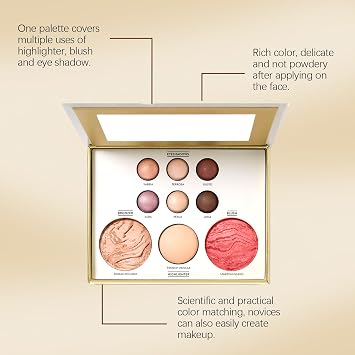 3 Pcs Baked Starter Kit, All-in-One Make Up Gift Sets For Women, Includes Baked Balance Foundation & Multi-Functional Makeup Palette & Retractable Brush, Makeup Gift Set for Mature Skin (Color 03)