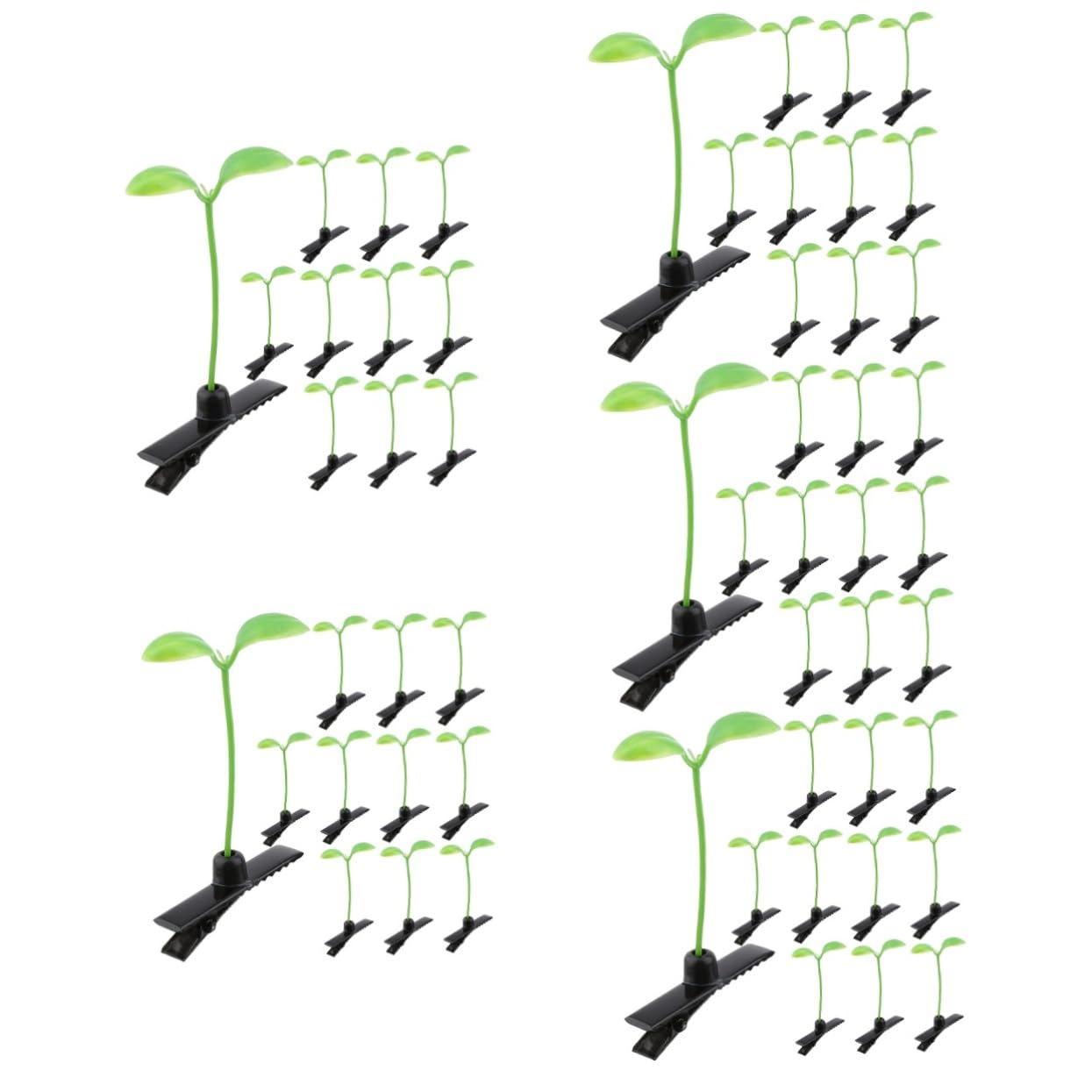 PRETYZOOM Horquilla De Brotes De Soja Horquillas De Brotes Verdes Para El Cabello Con Brotes De Soja Para El Cabello Para Niños Clips De Brotes El Plastico Green