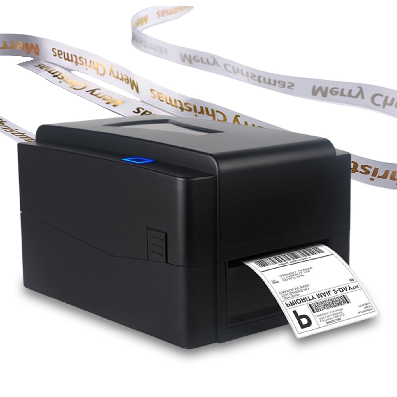 Drukarka Etykiet Wysyłkowych - 300 DPI | Prędkość Druku 127mm/s | Szerokość Druku 15-108mm (0.6-4.3 cala), Drukarka Etykiet do Paczek Wysyłkowych i Małych Firm NoCutter
