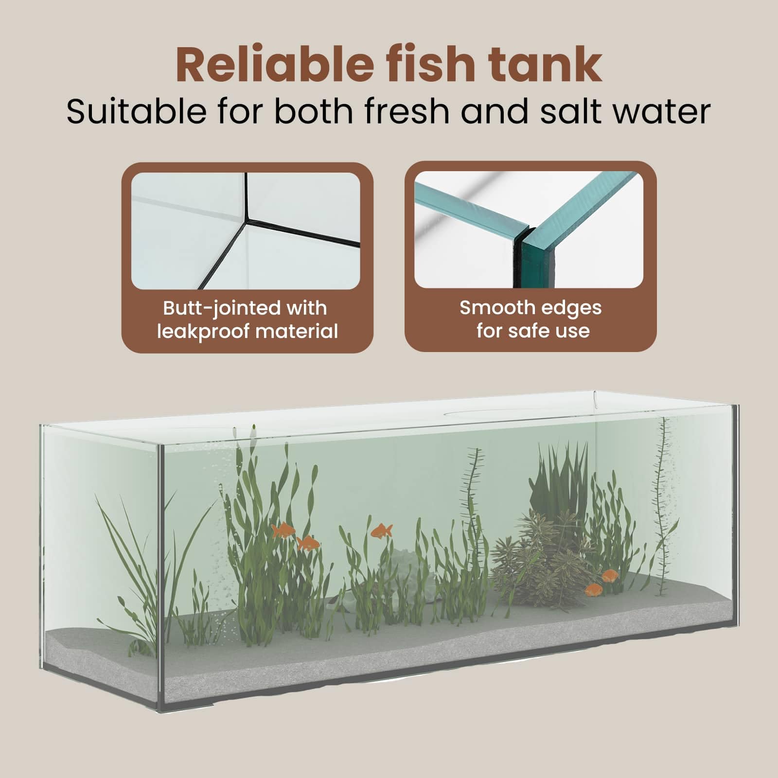 vidaXL Acquario con archiviazione Trasparente 60 x 20 x 20 cm Vetro, Espositore per Acquario, Tank in Vetro Moderno, Palla Panoramica per Pesci, Interno, Esterno, Rifugio Sicuro