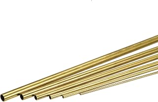 uxcell Brass Tube Set 6pcs: 2-7mm OD x 0.5mm Wall 200mm Seamless Metal Tubing for DIY Crafts Models