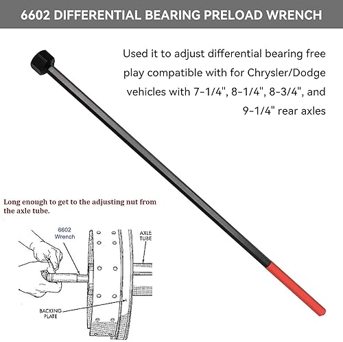 Miniatura 2 de Bentolin 6602 Llave de precarga de cojinete diferencial compatible con vehículos Chrysler/Dodge con ejes traseros 7-1/4, 8-3/4 y 9-1/4