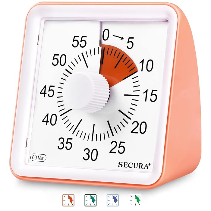Buy Secura 60Minute Visual Timer, Classroom Classroom Timer, Countdown