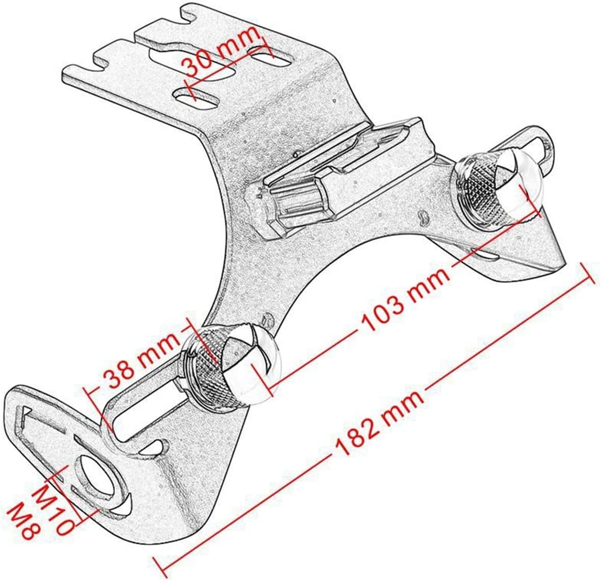 ナンバープレートホルダー オートバイサイドマウントテール LED ライト ナンバープレートホルダー オートバイサイドマウントテール LED ライト