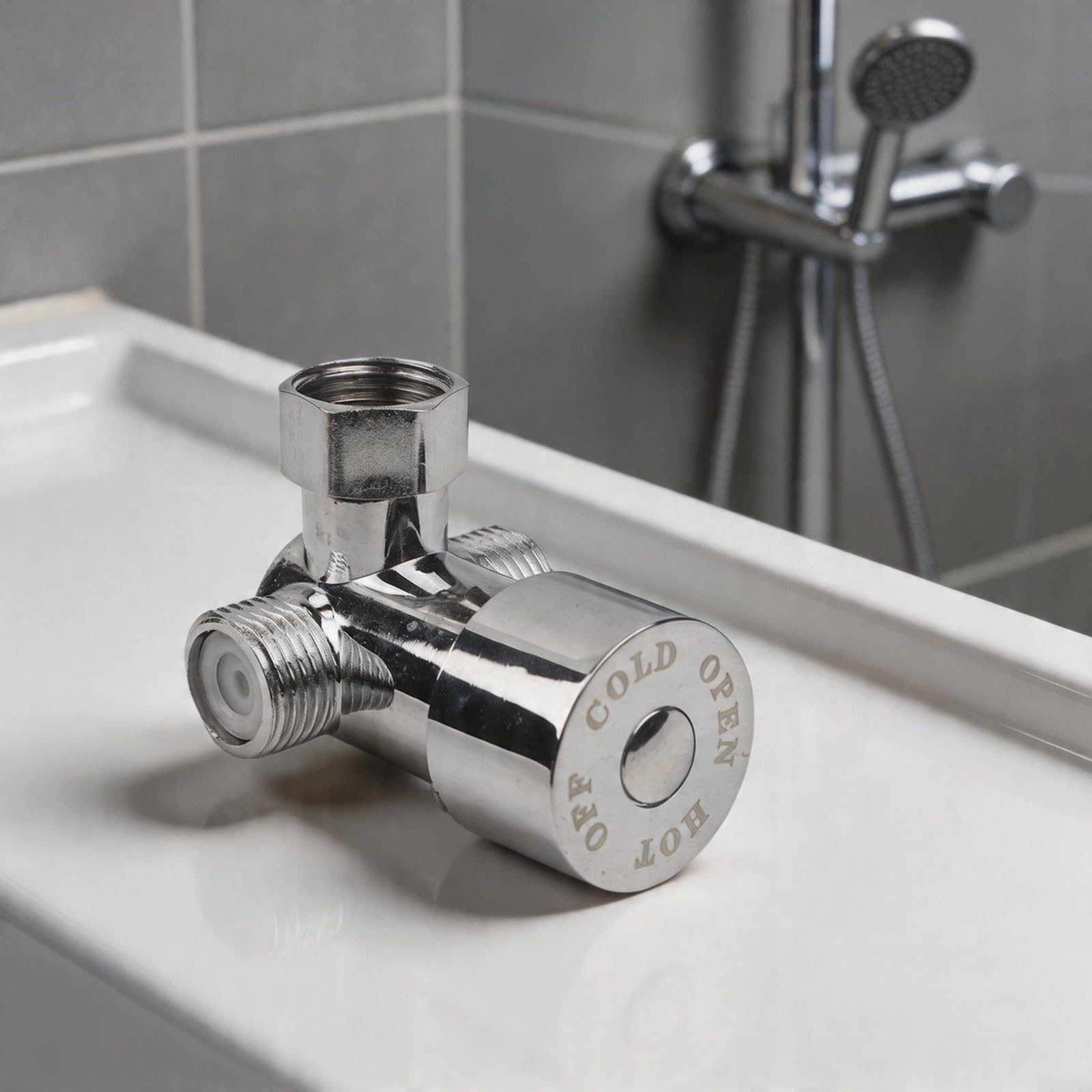 Mitigeur thermostatique pour eau chaude et froide - Contrôle de la température - En alliage de zinc - Robinet de douche pour salle de bain - Anti-brûlure - Finition argentée