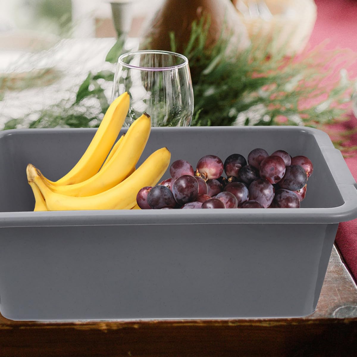 SUPVOX Contenitori Multiuso in Plastica Pp Vaschette Rettangolari Set 3 Pezzi Leggere e Impilabili per Raccolta e Lavaggio Stoviglie per Cucina e Giardino