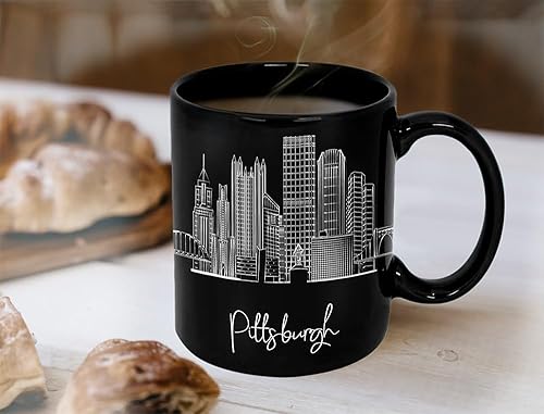 Vista 59 de TJ Originals - Taza de café Boston Massachusetts, regalo de taza de café de recuerdo de viaje turístico, taza de cerámica Skyline de 11 oz, taza