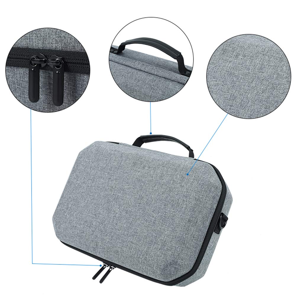 Denpetec Custodia rigida da viaggio per cuffie da gioco VR All-in-one Oculus Quest 2 (grigio)
