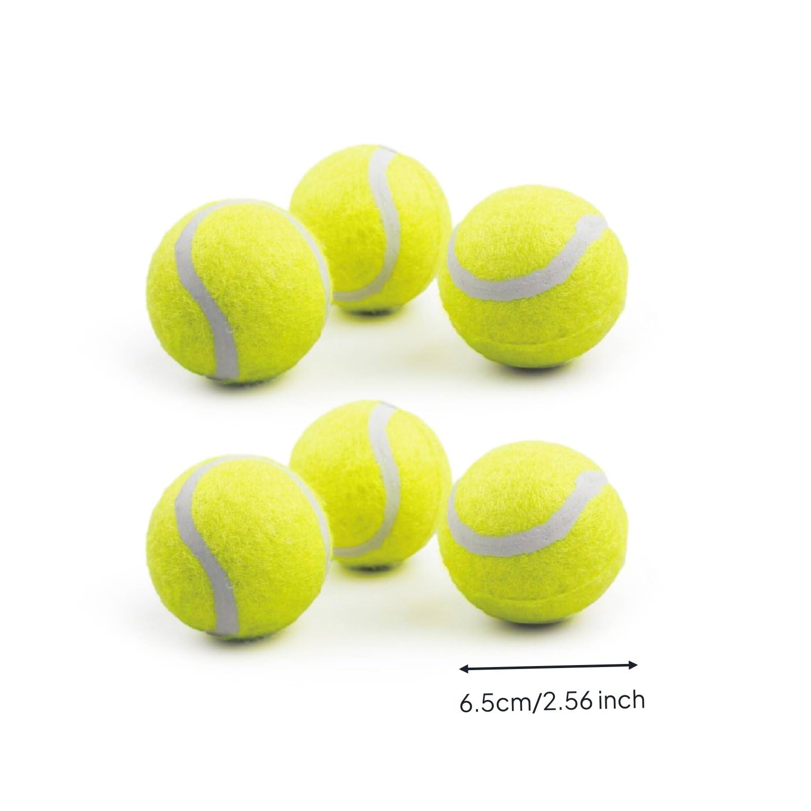 Lanceur de Balle Réglable Jouet de Rapport pour Chien Balle de Tennis Surface Feutrée Texture Antidérapante Rebond Régulier Caoutchouc Dense Convient, Diamètre 6,5 Cm