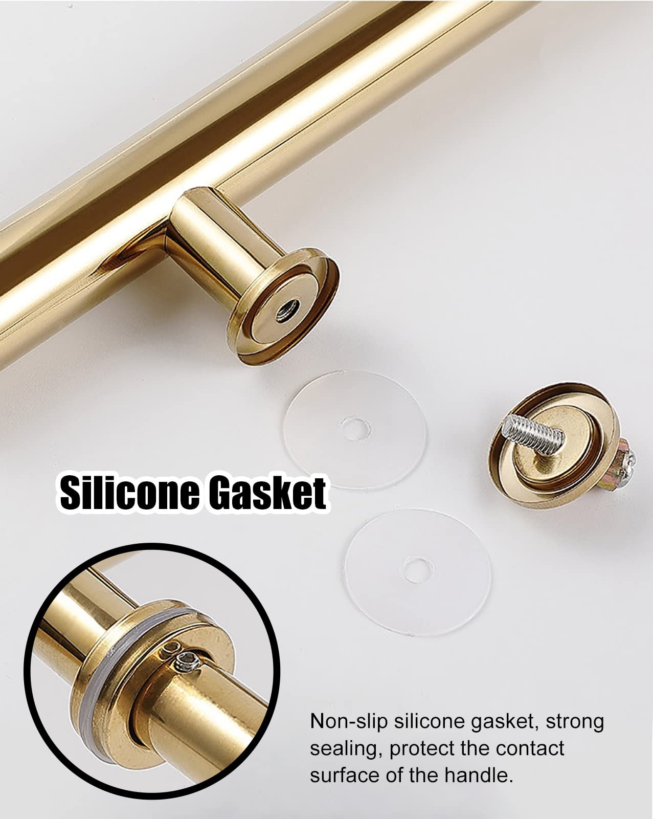 Zestaw wytrzymałych klamek do drzwi stodołowych – metalowe okucia do drzwi drewnianych/szklanych/metalowych, rozmiary od 60 cm do 180 cm, wykończenie w kolorze srebrnym, zawiera okucia, idea