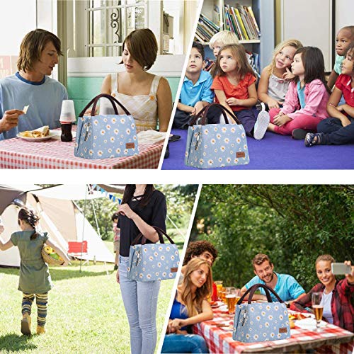 Buringer Reusable Insulated Lunch Bag Cooler Tote Box Meal Prep For Men & Women Work Picnic Or Travel (Flying Flowers) #TOP4