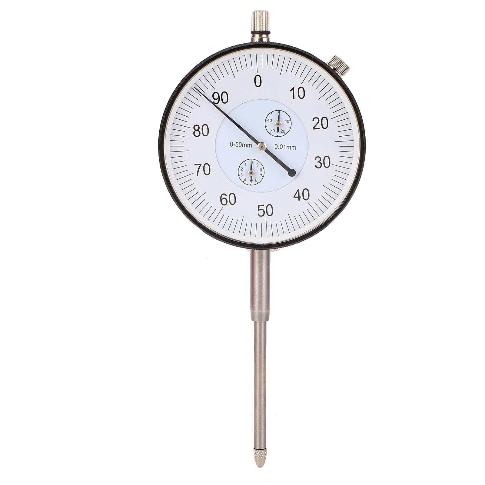 Bewinner 0,01 Mm Messuhr, Bereich 0–50 Mm, Mechanisches Messuhr-Präzisionsmesswerkzeug, Stoßfestes Messingwerk für Genaue Bearbeitung