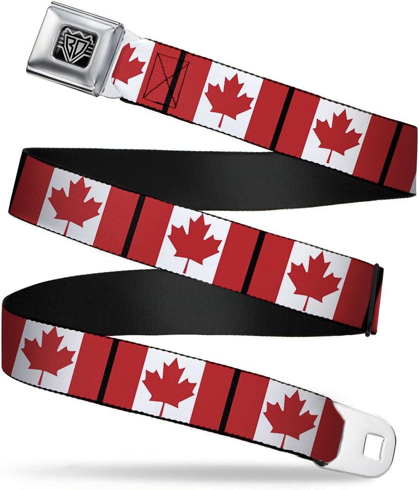 Buckle-Down Seatbelt Belt - Canada Flags
