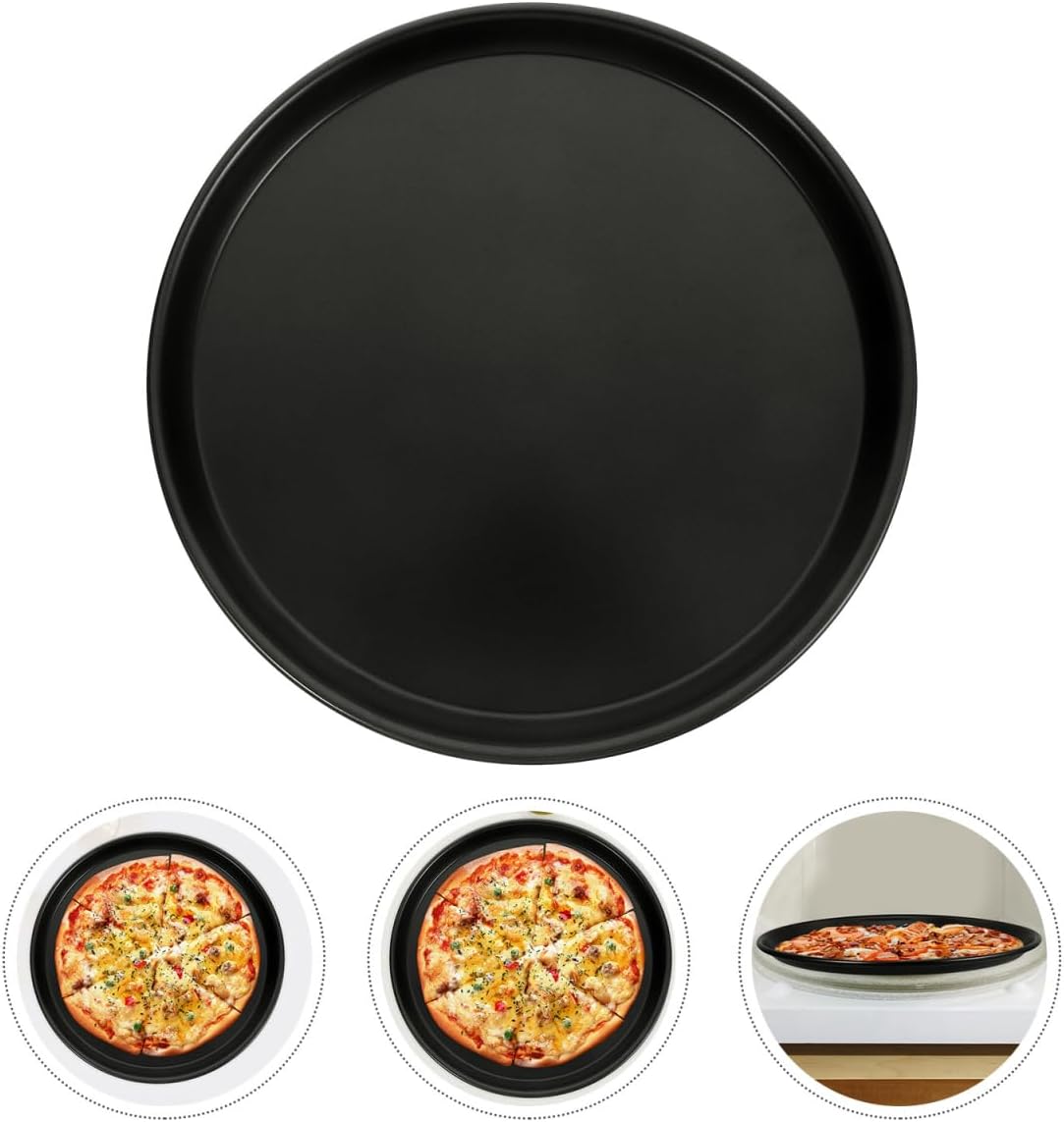 Zerodeko 12.59 Inch Microwave Crisper Pan, Crisp Platte Mikrowelle, Non-Stick Pizza Baking Tray Versatile Kitchen Bakeware for Baking Reheating and Freezing