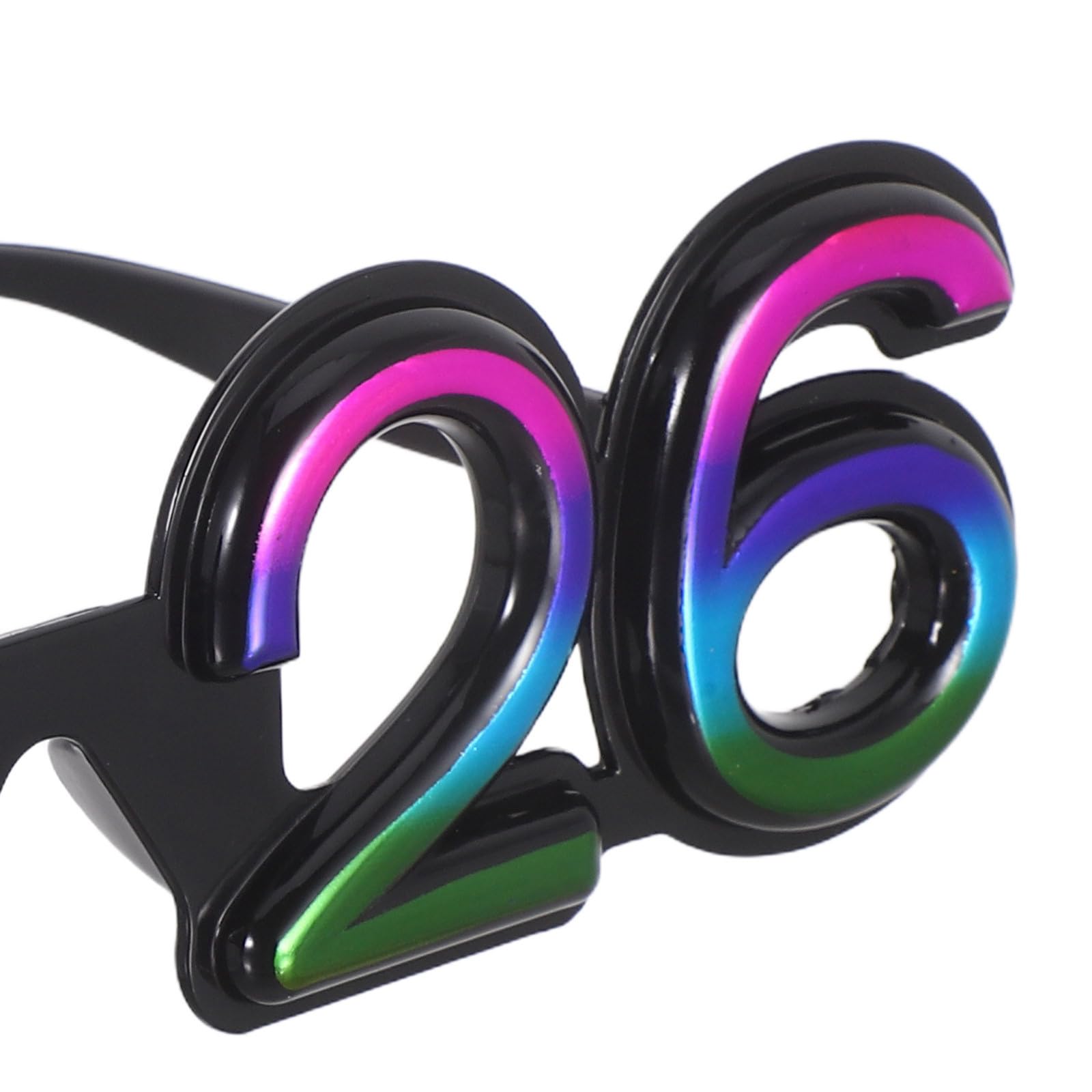 TOYANDONA 16 Stück Silvesterbrille aus PC für Fotorequisiten und Party | Neujahrsbrillen 2026, Formstabil und Farbecht, für Festliche Anlässe, Halloween und Weihnachten