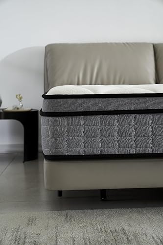 Miniatura 17 de Container Furniture Direct Colchón híbrido tamaño Queen de 12 pulgadas en una caja, cojín de cama con espuma viscoelástica con infusión de gel,