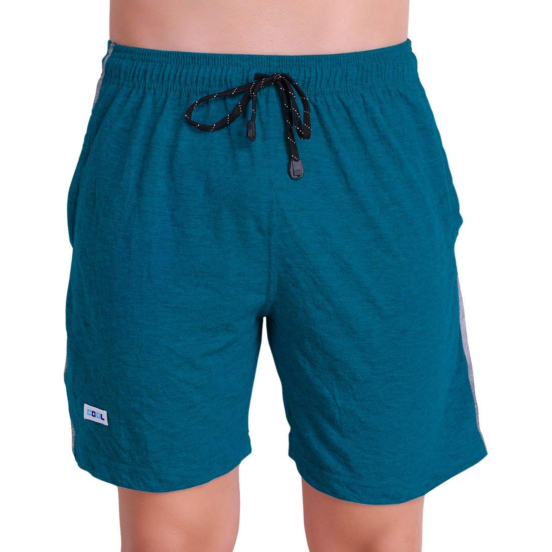 Cotton Blend Shorts for Men | Regular Fit | Elasticated & Zipper | 2 Sided Pockets & 1 Back Pocket | Solid | Above Knee Length Bermuda Short | Ideal for Casual Outings-image-37