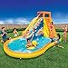 Banzai Duck Blast 14.4' L x 9.5' W x 8' H Inflatable Water Park with Waterslide and Water Cannon