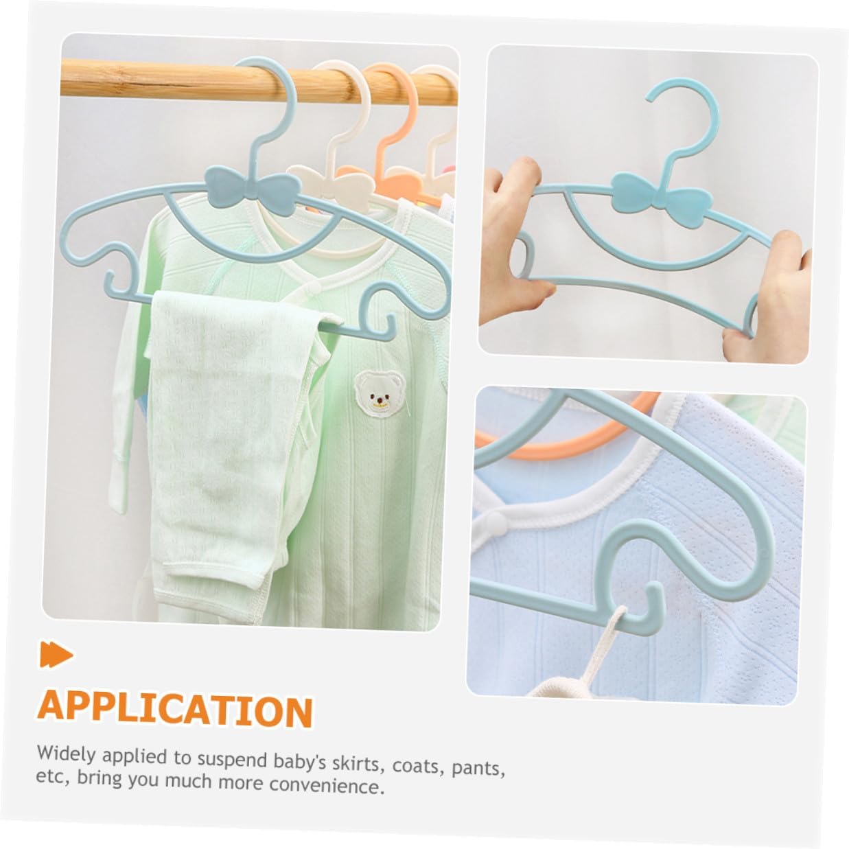 100pcs Clothes Hangers Plastic Hangers and Household Closet Organizer Random Color