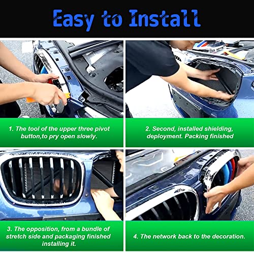 Image of V Brace Grille Inserts Stripes Trim fit for BMW V Brace Grill Stripes Front Grill Insert Trims Compatible with BMW E60 F52 V Brace Stripes Cover V Brace Wrap Covers -Rose red
