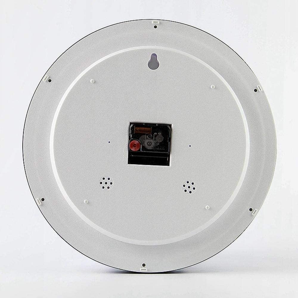 XJBTBA Relojes de jardín para Exteriores, Impermeables, Adorno silencioso preciso con Temperatura y Humedad, Relojes para Exteriores para el jardín, Reloj Exterior con Pilas montado en la Pared,