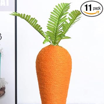 GIANTE Funny Sisal Rope Cat Scratching Post Carrot DIY Scratcher Cat Climbing Frame M