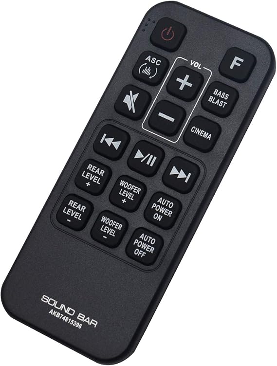 AKB74815331 Replaced Remote Control fit for LG Soundbar Subwoofer