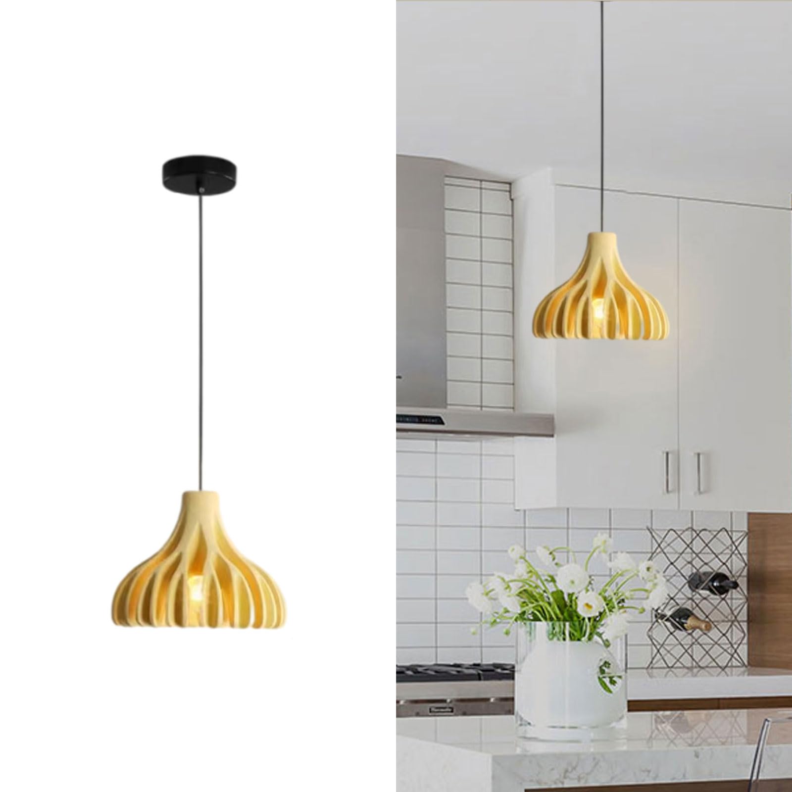 SYAXVOM Colorful Nordic Pendant Lamp - Adjustable 80in Chandelier for Bedroom, Living Room, Dining | Minimalist Lighting Fixture(A)