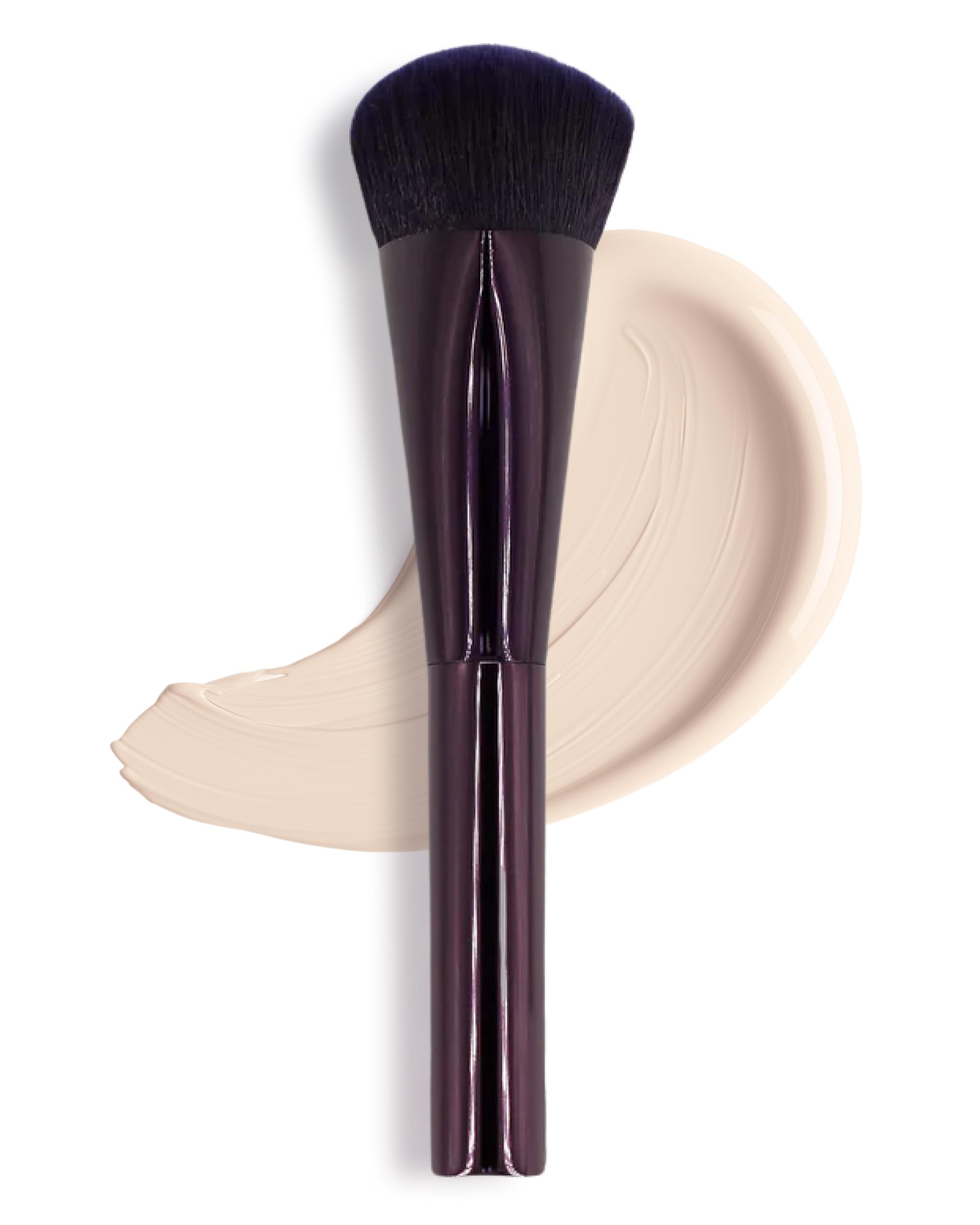 Anisa Beauty Travel Pinnacle - Pennello per fondotinta, compatto, vegano, ad alta densità, per applicazione senza soluzione di continuità, ideale per trucco liquido, in crema e in polvere, portatile e