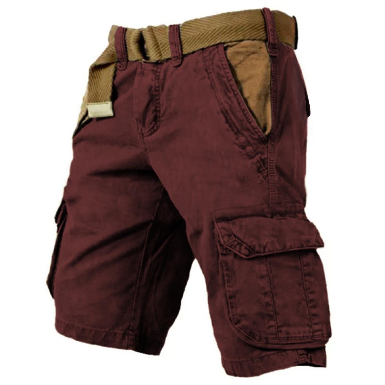 Short cargo tactique multi-poches pour homme randonnée plein air séchage rapide léger extensible camouflage