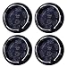 Niome 4pcs Universal Car Auto Wheel Center Rim Hub Caps Covers 50mm Black
