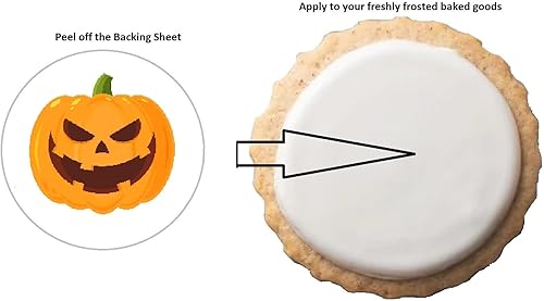 Miniatura 2 de Oasis Supply, Decoraciones comestibles de Halloween, Acción de Gracias y pasteles de Navidad, cupcake, helado y adornos de brownie (calabaza, 35.00)