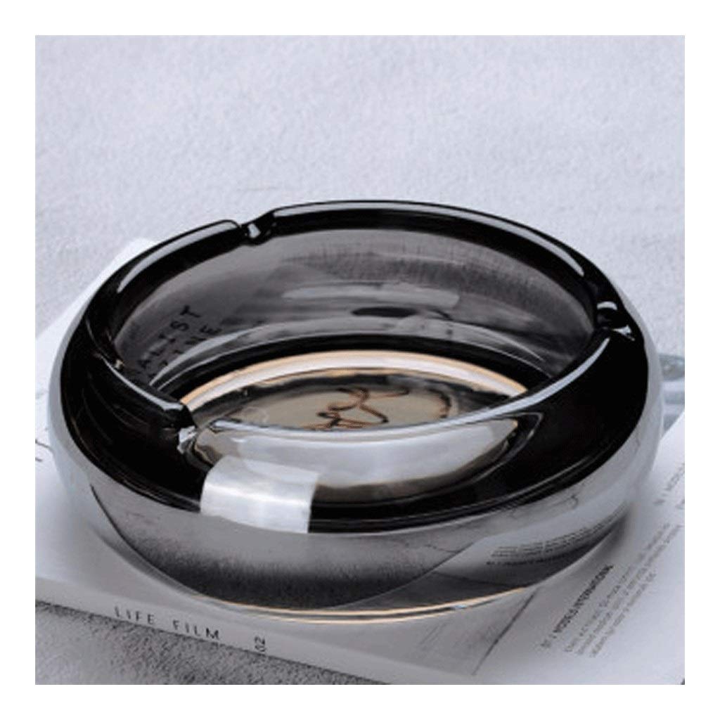 Posacenere in cristallo, NON contiene un cuscino, design placcato  antivento, posacenere rotondo for uso domestico, decorazione del vassoio  for cenere da tavolo (Color : Grey, Dimensione : L) : Amazon.it: Casa e  cucina