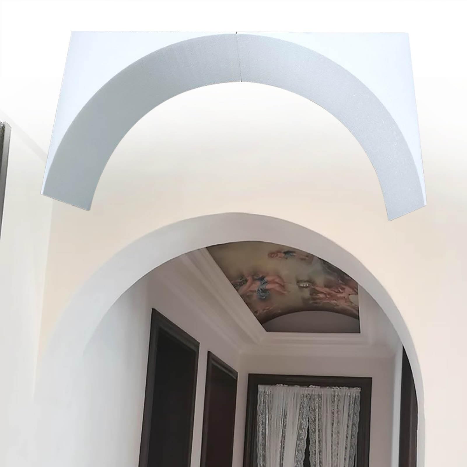 Kit de Arco para Puerta Kit de Arco de Esquina Semicircular, Moldura Curva para Arquitrabe de Puerta de Sala de Estar, Adornos Circulares de Espuma para Arco de Puerta(9.8x9.8x9.8"(25x25x25cm))