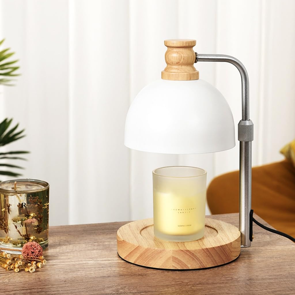 candele, lampade calde, Lampada scaldacandele dimmerabile con timer, scaldacandele regolabile in altezza con 2 lampadine, lampada a candela for candele in barattolo, scaldacandele elettrico for decora