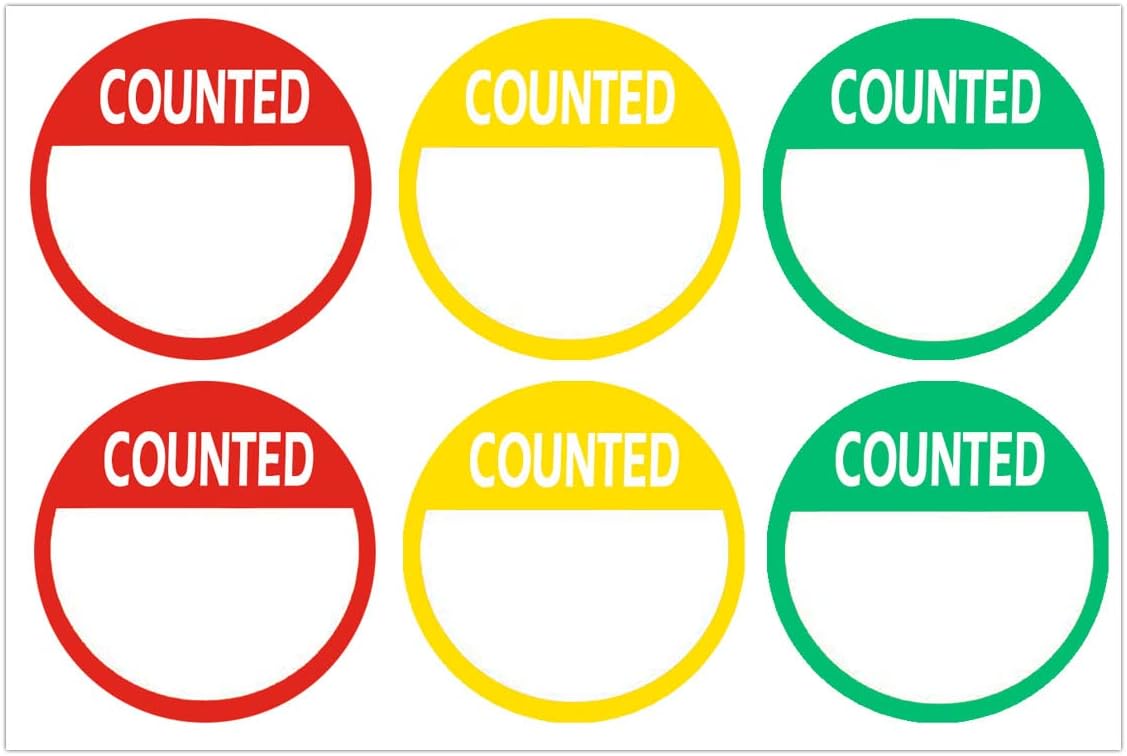 Amazon.com : YOUOK Counted Labels Stickers, 2 Inch Round Adhesive ...