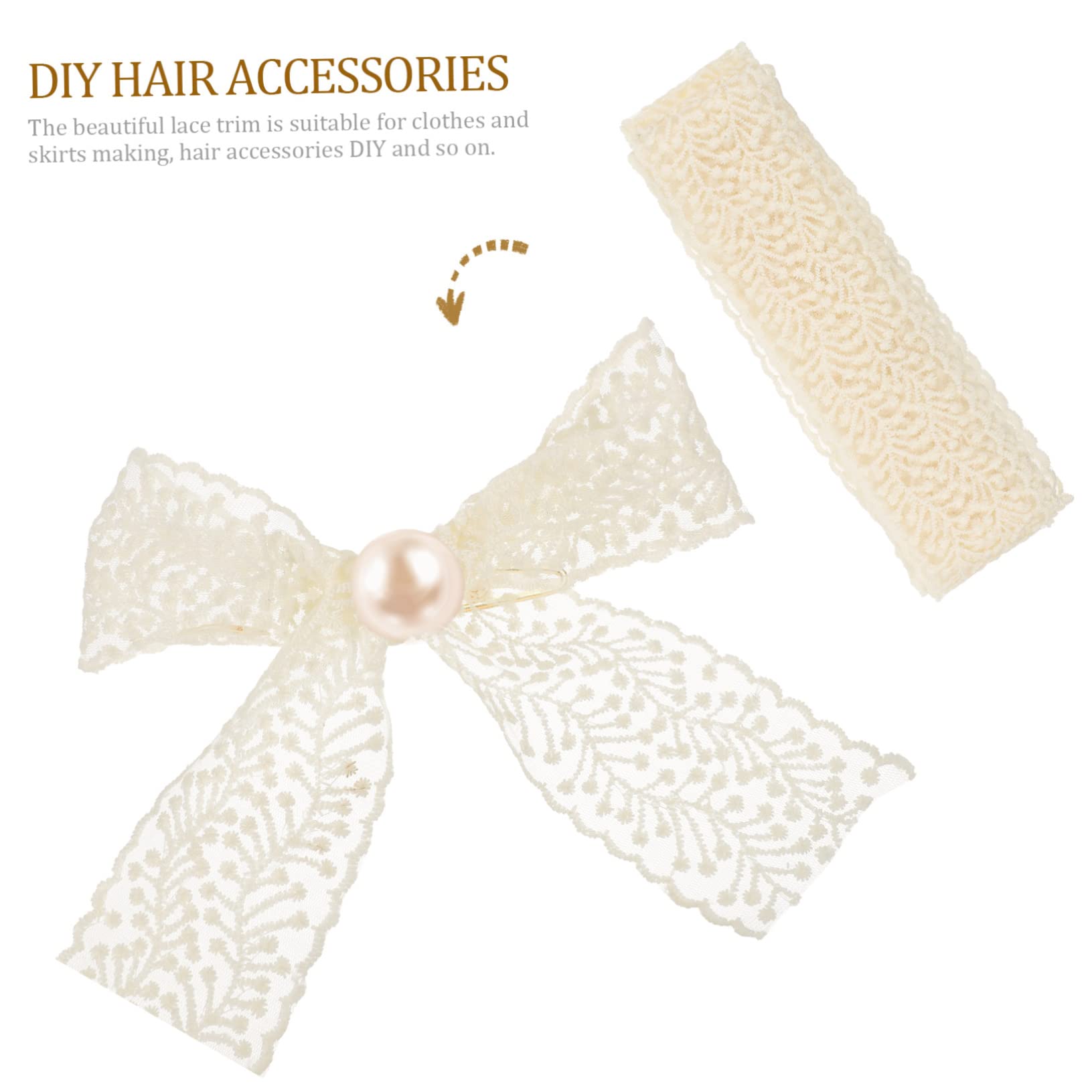 NUOBESTY 5rollos Encaje De Para Manualidades Cinta De Encaje Para Costura Material De Para Accesorios De Cabello Diseño Elegante Para Decoración De Ropa y Artesanías