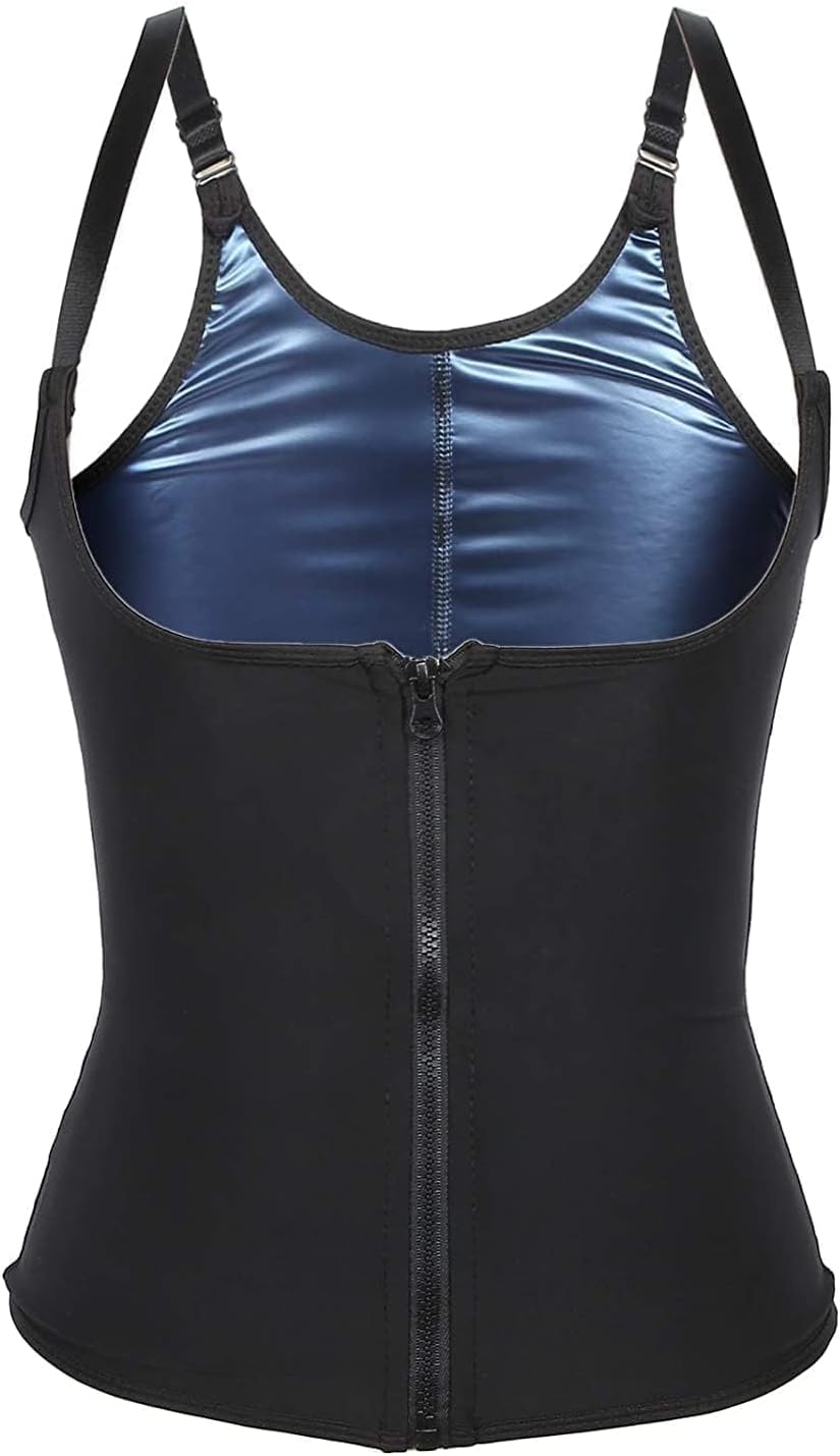 TONSYL Sauna Vest Sweat Suit For Women Fitness Sweat Vest Sports Breathable Elastic Fat Burning Compression Shapewear Body Shaper, Versatile Heat Shaper Jacket