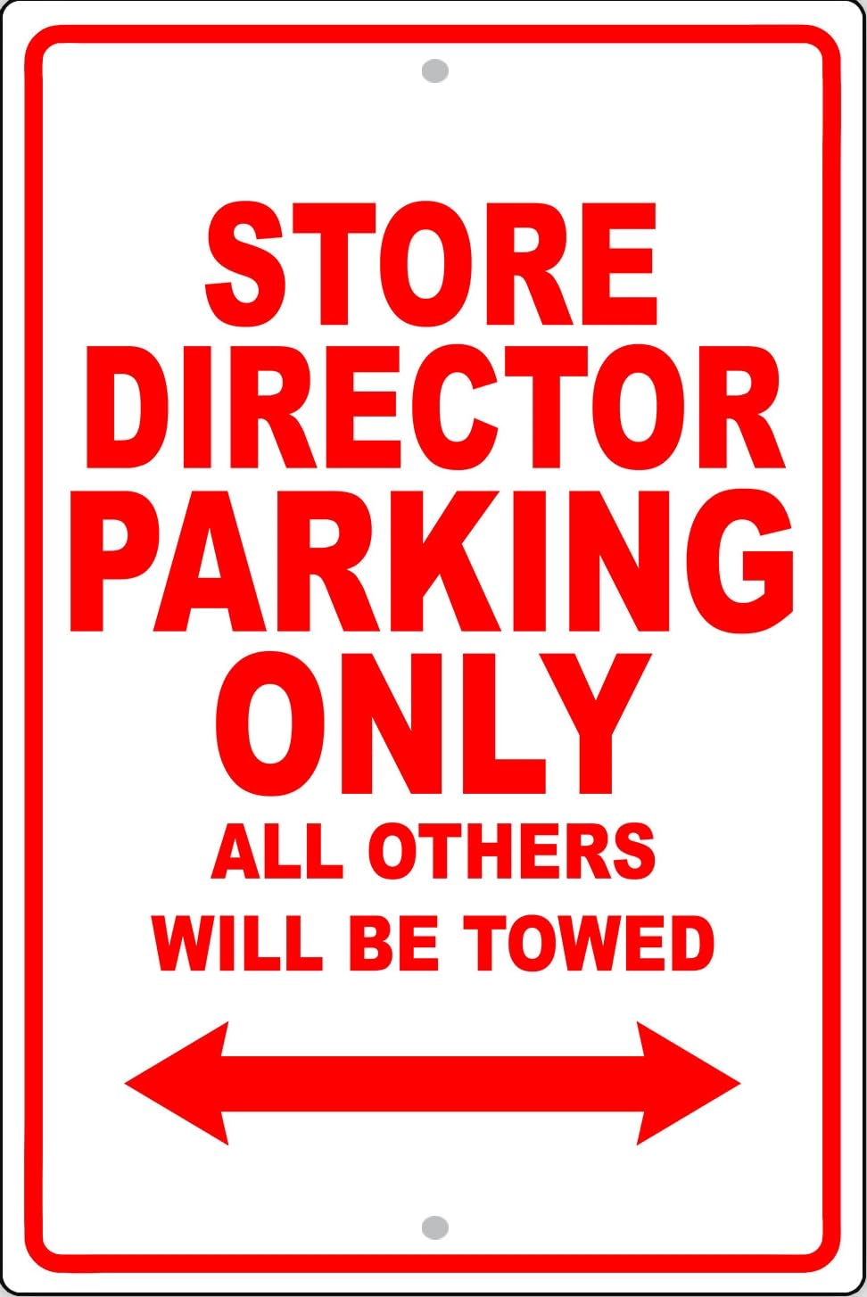 Store Director Parking Only Gift Wall Decor Novelty Garage Metal Sign