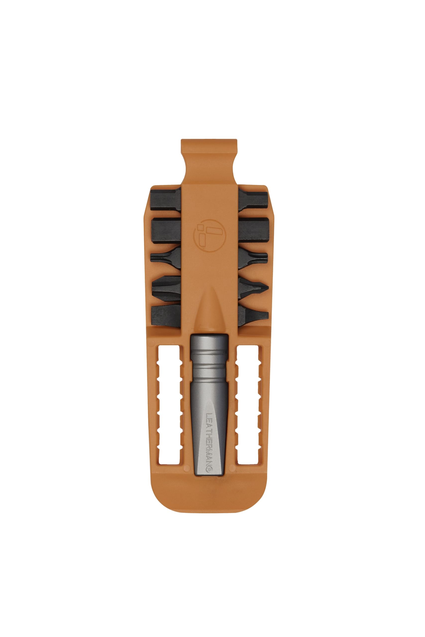 Leatherman Bit Kit #3 - Multi-Tool Bit Set with Removable Bit Driver - 10 Double-Ended Driver Tips - Compact S2 Steel Accessory Kit for DIY, Camping & Everyday Repairs - Orange/Silver Bit Driver — image 1
