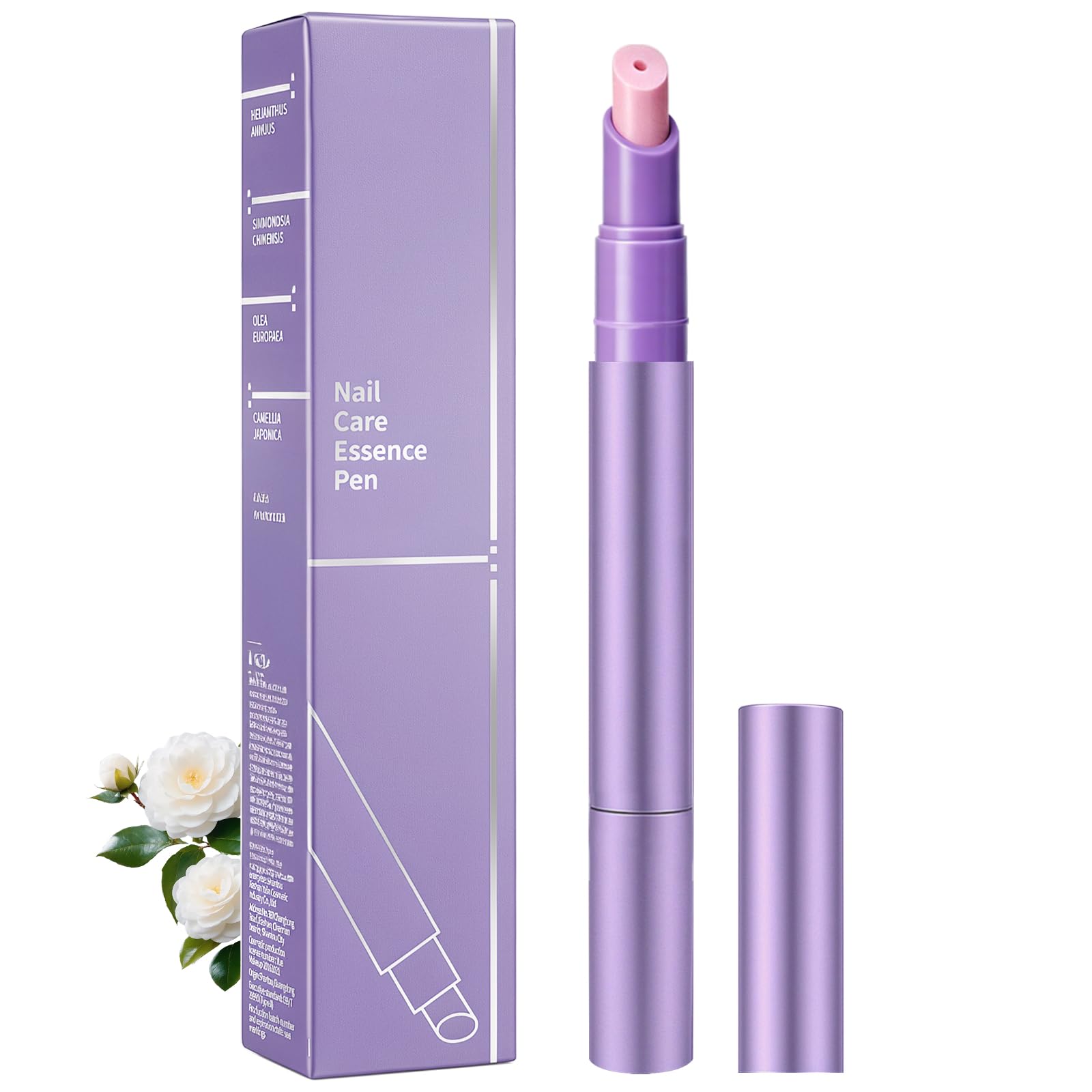 LOPHE Stylo Huile Cuticules 3 en 1, Soin des Ongles avec Pointe en Céramique, Repousse-Cuticules et Huile Nourrissante, Traitement Portatif pour Ongles Secs et Abîmés, 2.5 ml, 1PC